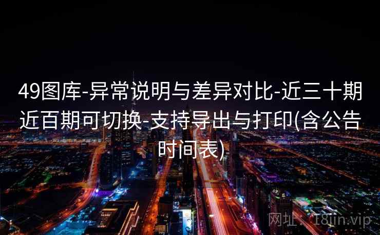 49图库-异常说明与差异对比-近三十期近百期可切换-支持导出与打印(含公告时间表)